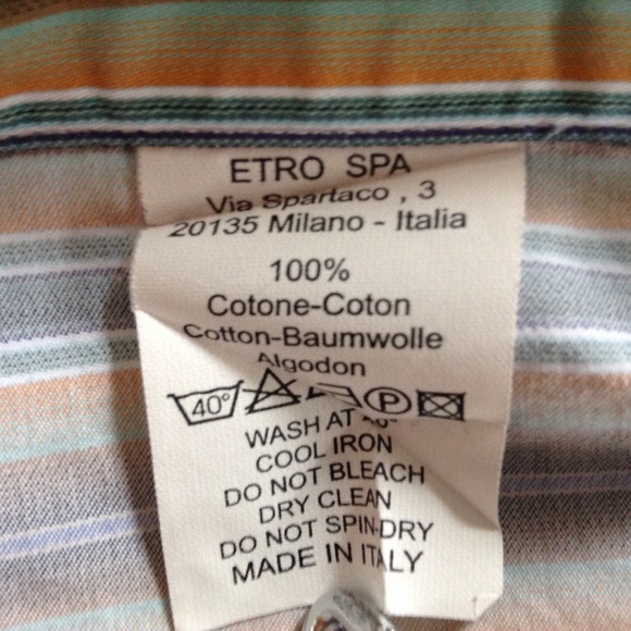 Etro Milano Size 41, fits like medium, L/S shirt - Picture 5 of 5
